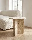 Generated with Kive.ai - Ultra-photorealistic luxury interior photography featuring a modern side table as the main focal point. The side table is positioned next to a contemporary off-white bouclé sofa_ but th (3).webp