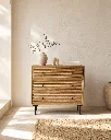 Generated with Kive.ai - A Mediterranean contemporary minimalist interior featuring a high-end mango wood sideboard as the main focal point. The composition is extremely clean_ balanced_ and editorial in style. (4).webp