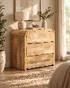 Generated with Kive.ai - Create a high-end photorealistic interior design image featuring a modern rustic chest of drawers. The furniture piece is a compact rectangular chest of drawers with exact dimensions of 80 .webp
